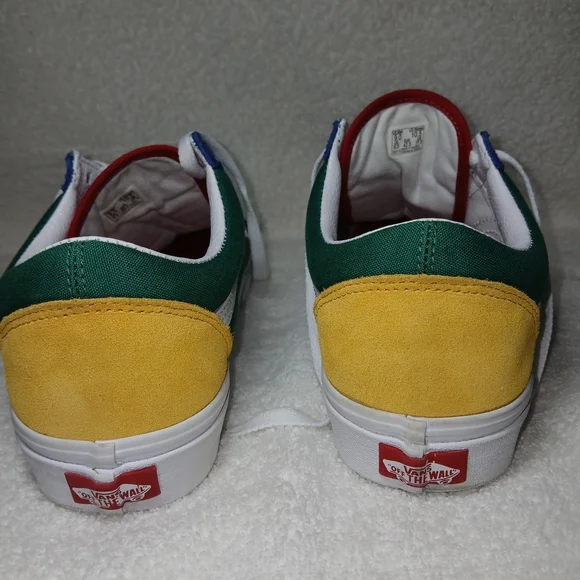 Vans Low-Top Colorblock Sneakers - Blue/Green/Red/Yellow